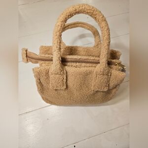 J. Crew Beige Sherpa Tote Bag